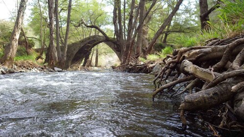 Spaziergang um die Kelephos-Brücke in der Nähe des Dorfes Omodos