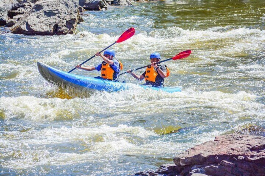 Inflatable Kayak Adventure Colorado River: Half Day Guided Tour