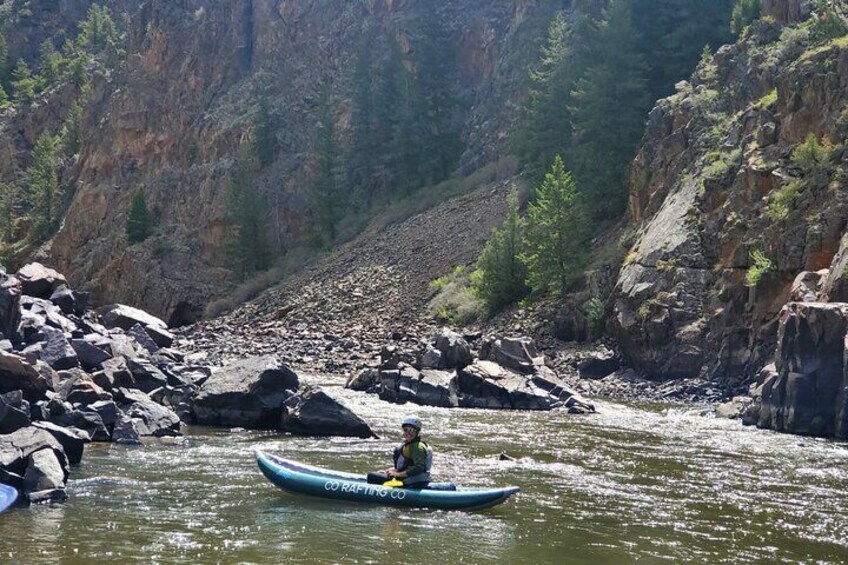 Inflatable Kayak Adventure Colorado River: Half Day Guided Tour