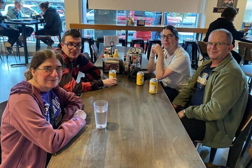 Australian family enjoying their 1st ever GF beer on the tour!