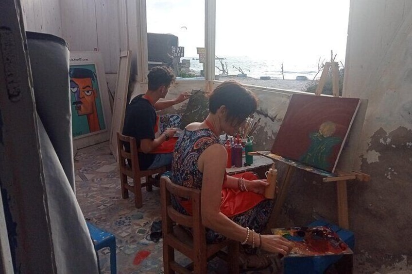 painting workshop. 