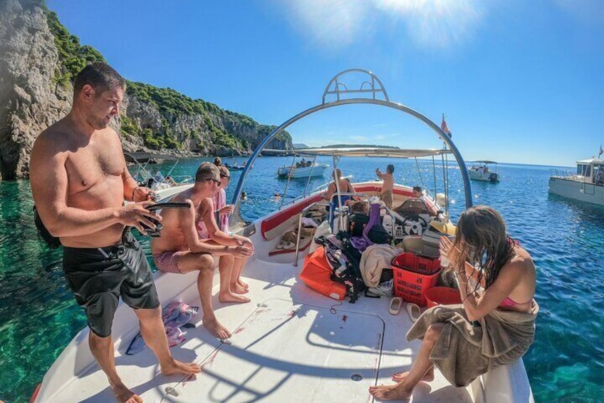 Speed boat on Kolocep island