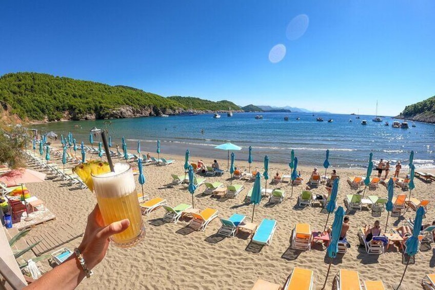 Free time on Sunj beach on Lopud island