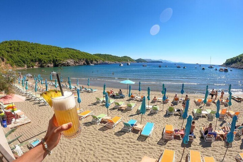 Free time on Sunj beach on Lopud island