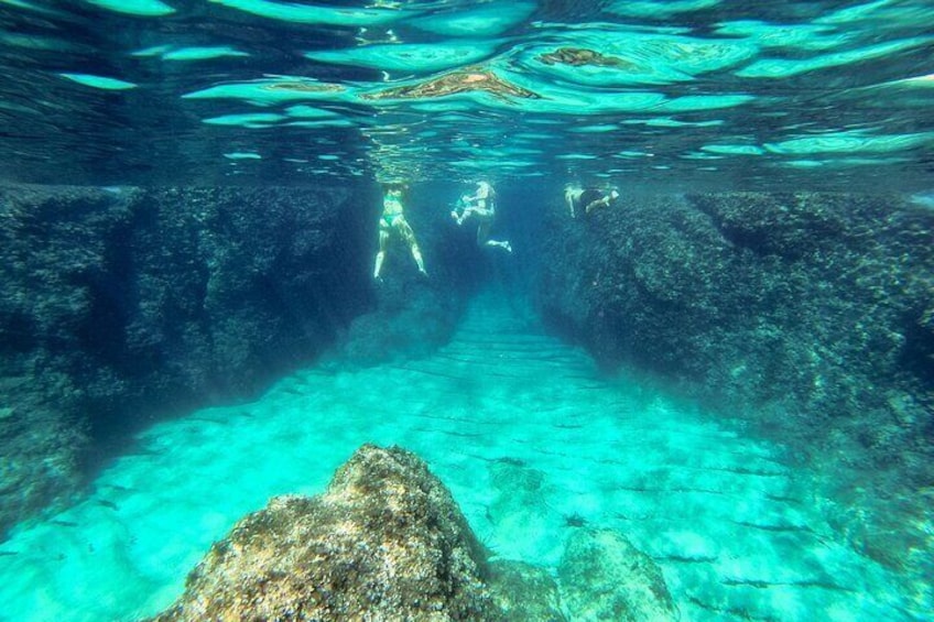 Underwater the Green Cave on Kolocep island