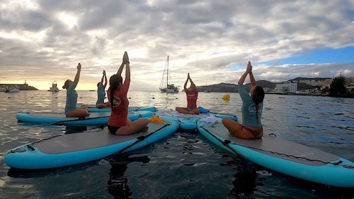 Arguineguín: Stand-up Paddleboard Yoga les met instructeur