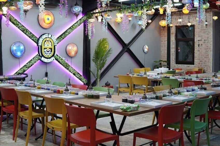 Istanbul: Turkish Mosaic Lamp Workshop with Turkish Delight