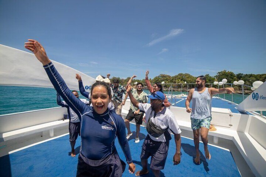 Sosua Party Boat - Snorkeling + Snack +BBQ Food and Drinks