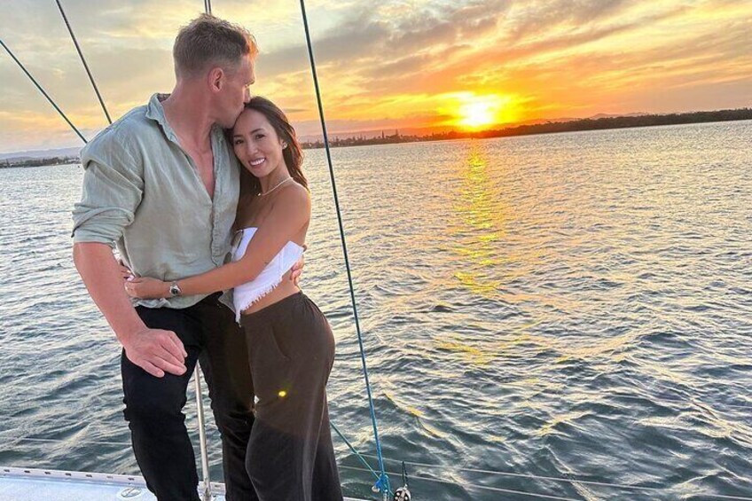 Romantic couple experiencing sunset
Bliss 