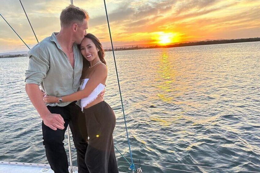 Romantic couple experiencing sunset
Bliss