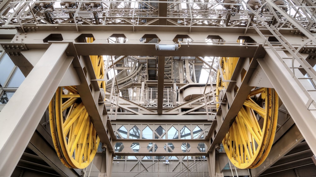 Eiffel Tower elevator in Paris