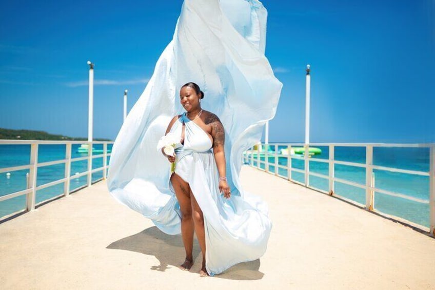Flying Dress Photoshoot in Jamaica