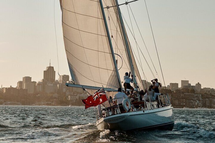 Private Sunset Champagne Cruise in Sydney Harbour on Classic Yacht 