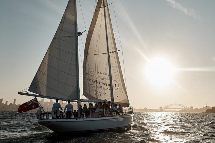 Private Sunset Champagne Cruise in Sydney Harbour on Classic Yacht 