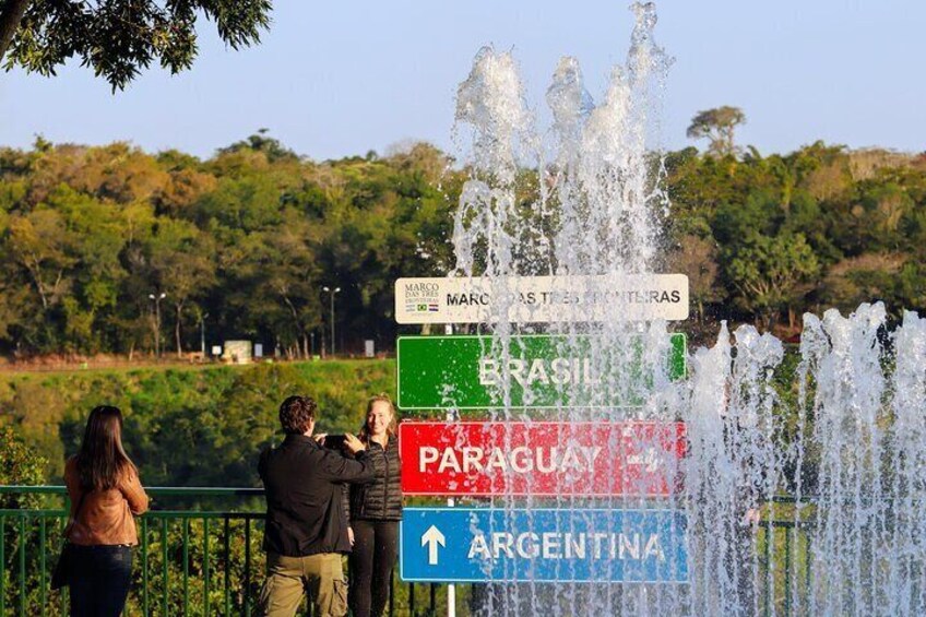 Landmark of the 3 Borders on the Brazilian Side