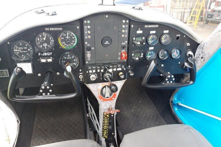 The cockpit of our aircraft