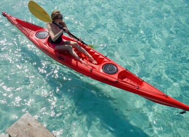 Sardaigne : Excursion matinale en kayak avec plongée en apnée et fruits