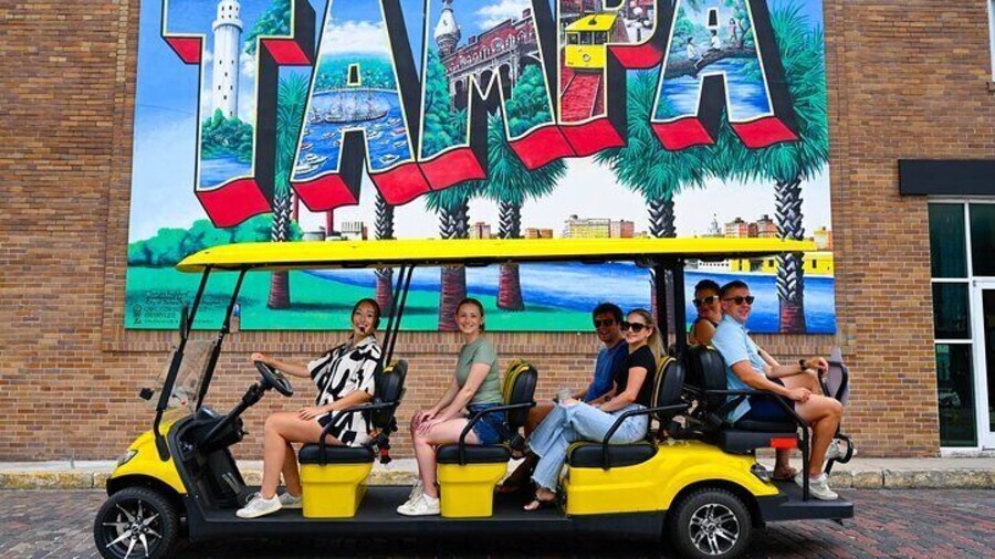 Guided Tampa Sightseeing Tour in New Street Legal Golf Cart
