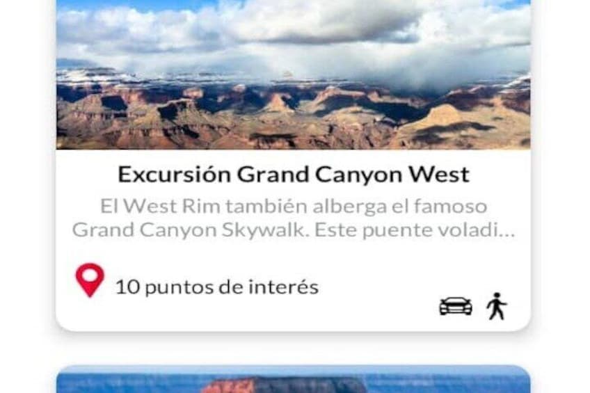 APP Grand Canyon Self-Guided Route