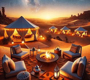 From Marrakech: Agafay Desert Dinner and Optional Camel Ride
