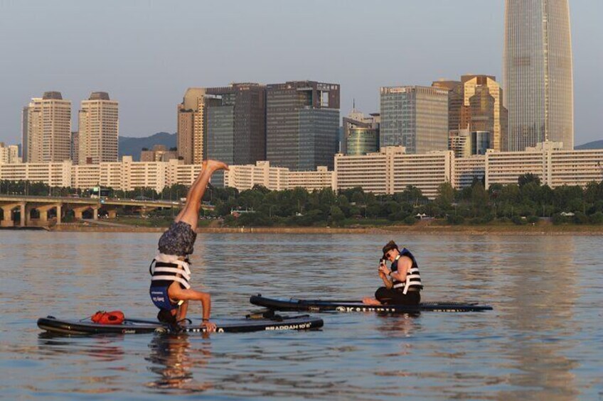 Stand Up Paddle Boarding and Kayaking Activities in Han River