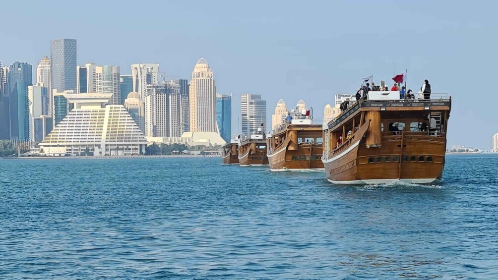 Picture 2 for Activity Qatar: Doha Sightseeing Cruise Onboard an Arabic Dhow Boat