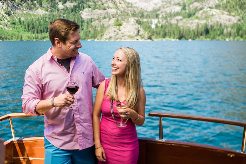 Picture 6 for Activity Lake Tahoe: Emerald Bay Wine-Tasting Boat Tour