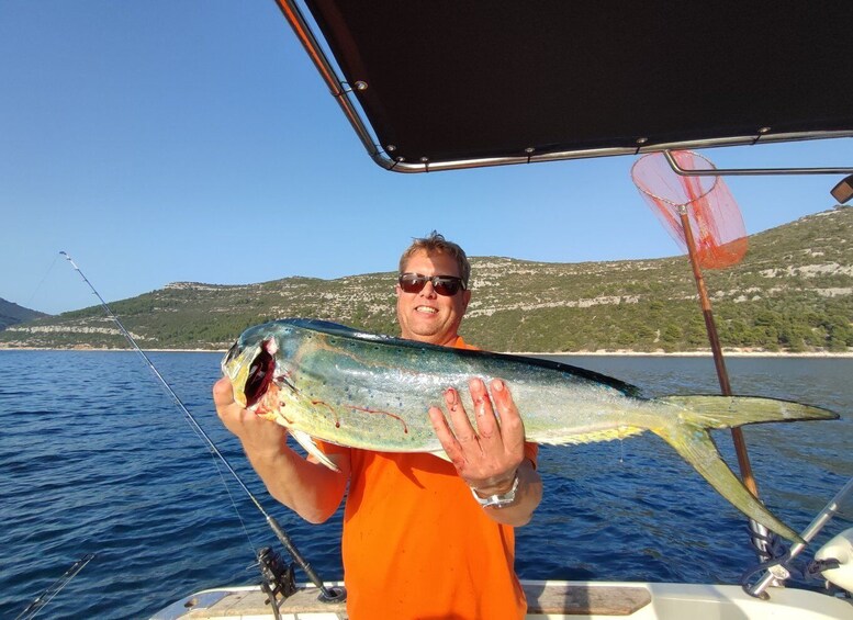 Picture 2 for Activity Zadar: Sunset Fishing Half-Day Guided Boat Trip