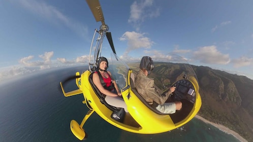 Oahu: vuelo en giroavión sobre la costa norte de Oahu, Hawái