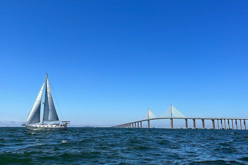 Luxury sailboat sunset sail on Tampa Bay