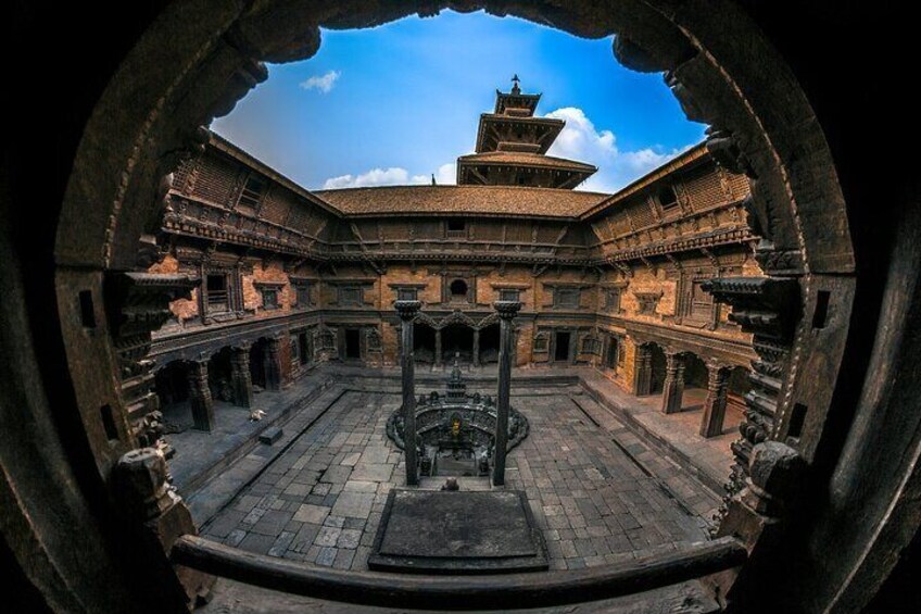 Sundari Chowk, A royal courtyard with Tusha Hiti inside of Patan Durbar Square.