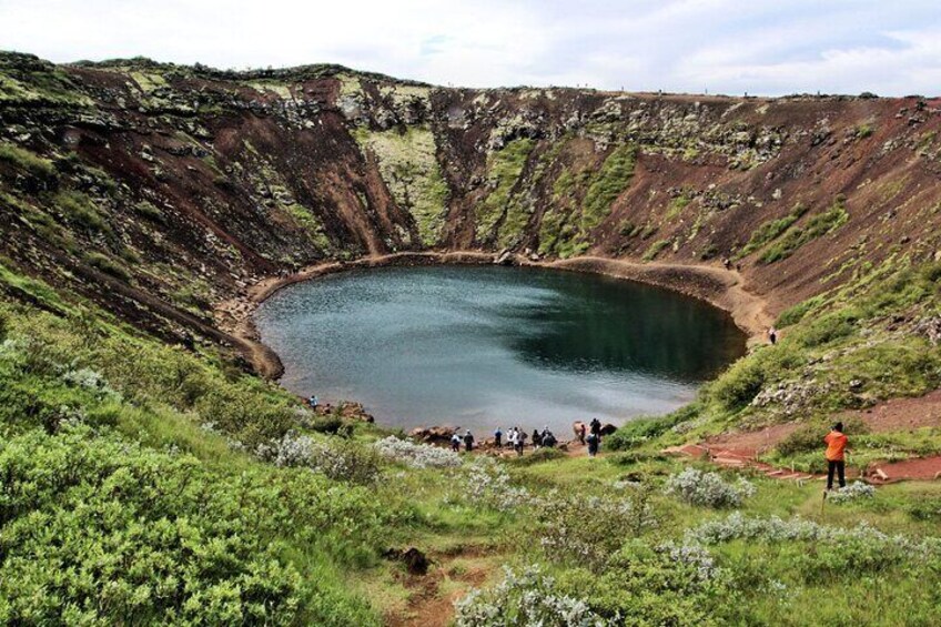 Kerið is a 6000 year old volcano crater. 