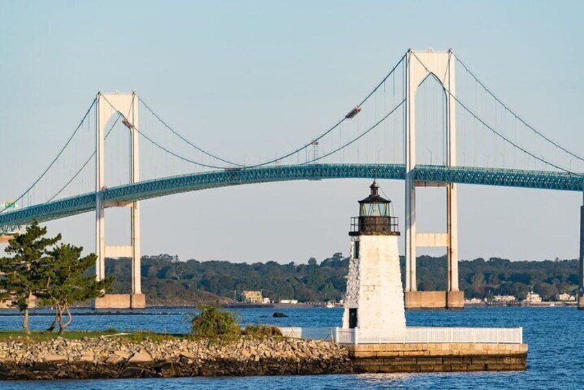 Goat Island Lighthouse in Newport, Rhode Island