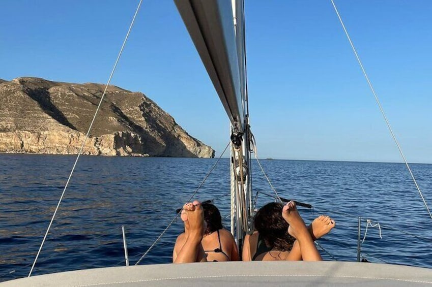 Sailing experience along the coast of Cabo de Gata in Almería