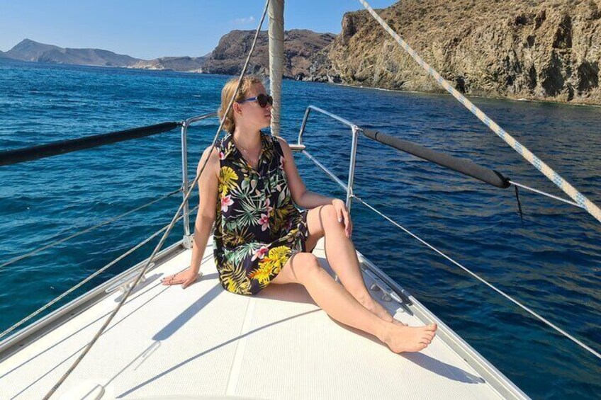 Sailing experience along the coast of Cabo de Gata in Almería