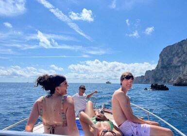 Da Sorrento: Tour in barca privata dell'isola di Capri di un giorno intero