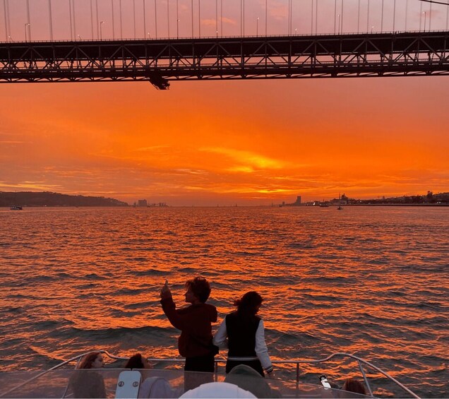 Picture 1 for Activity Lisbon: Sunset Tagus River Cruise with Welcome Drink