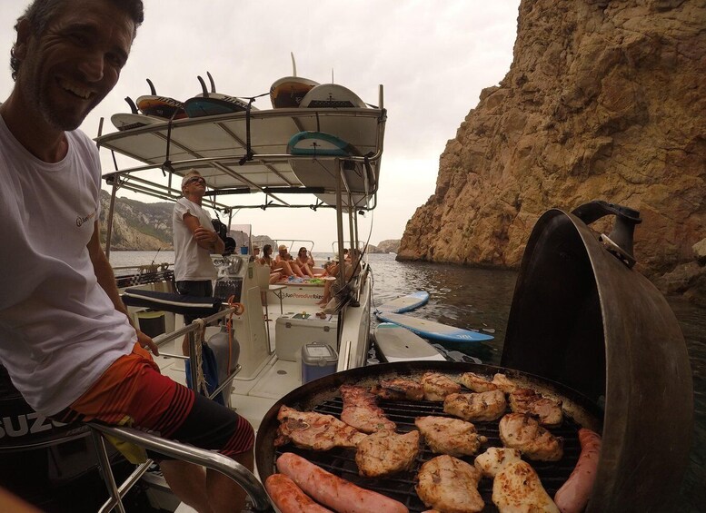 Picture 9 for Activity Ibiza: Full Day paddle Boat Tour with Course & BBQ included.