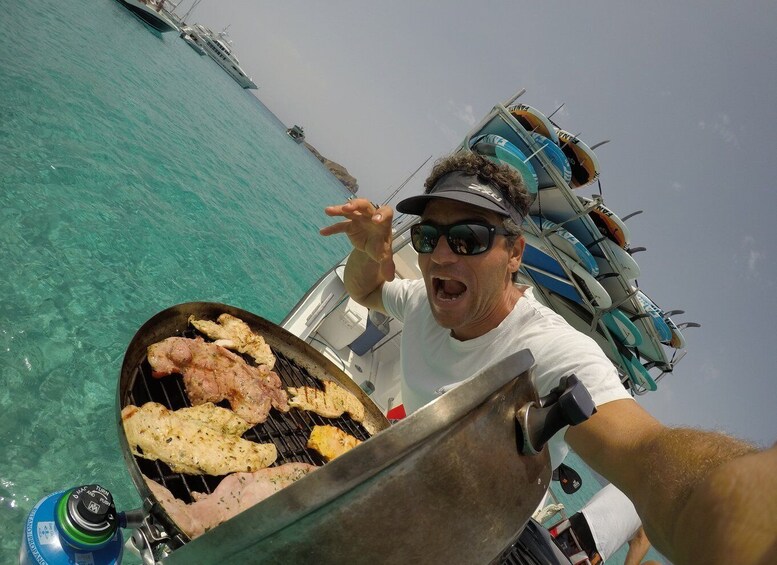 Picture 1 for Activity Ibiza: Full Day paddle Boat Tour with Course & BBQ included.