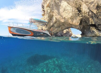 Ibiza: Full Day paddle Boat Tour with Course & BBQ included.