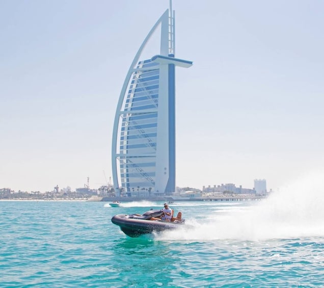 Picture 1 for Activity Dubai: Self-Drive Boat Tour with Snacks, Swimming and Photos