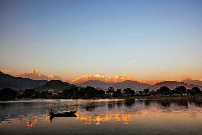 Picture 3 for Activity Pokhara: Peace Pagoda Sunset, Annapurna Mountain Views Tour