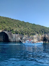 De la ville de Corfou : Croisière en bateau d’une journée Syvota et Blue La...