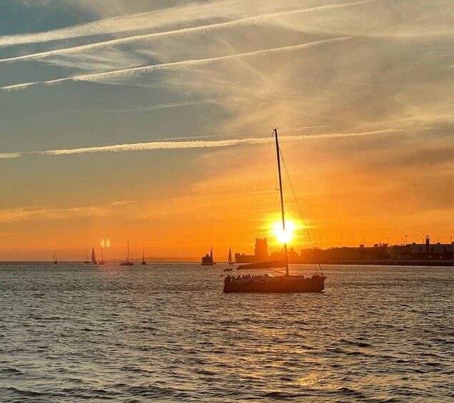 Picture 5 for Activity Lisbon: Sailing Romantic Sunset with Overnight and Meals