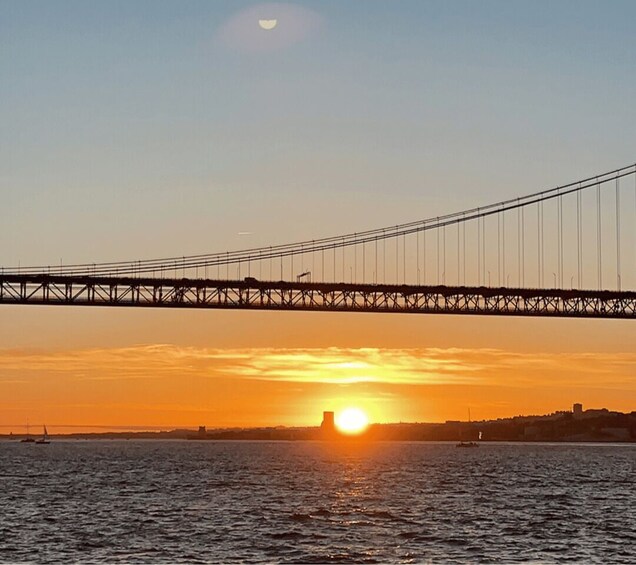 Picture 2 for Activity Lisbon: Sailing Romantic Sunset with Overnight and Meals