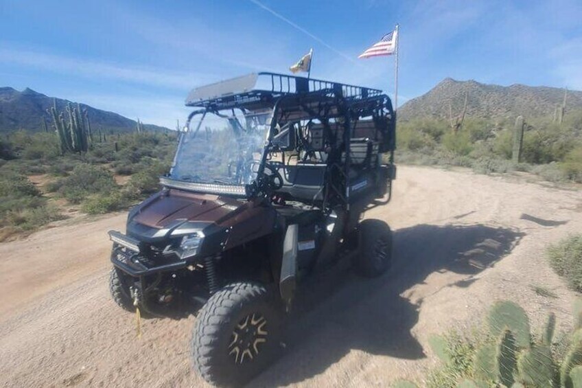 A variety of off-road machines are available and will be used to depending on weather conditions. 