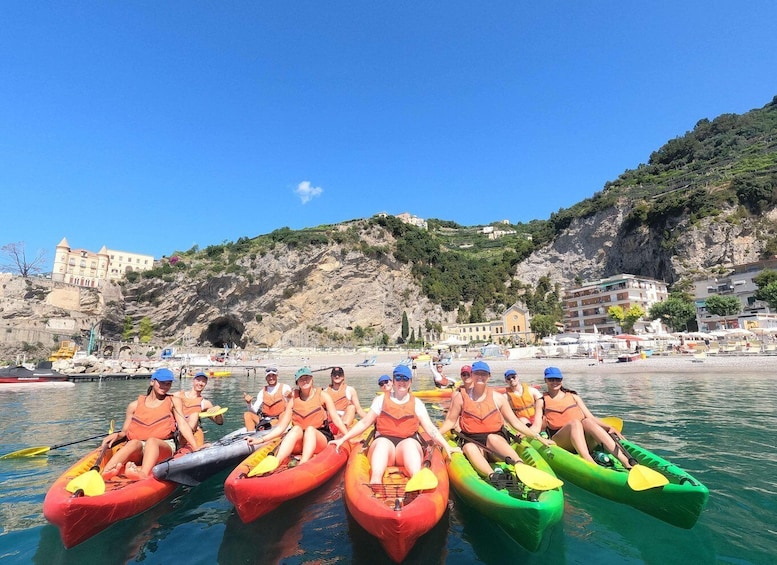 Picture 38 for Activity Amalfi: Sea Caves and Beaches Kayaking Tour with Snorkeling