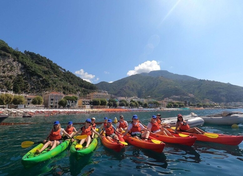 Picture 5 for Activity Amalfi: Sea Caves and Beaches Kayaking Tour with Snorkeling