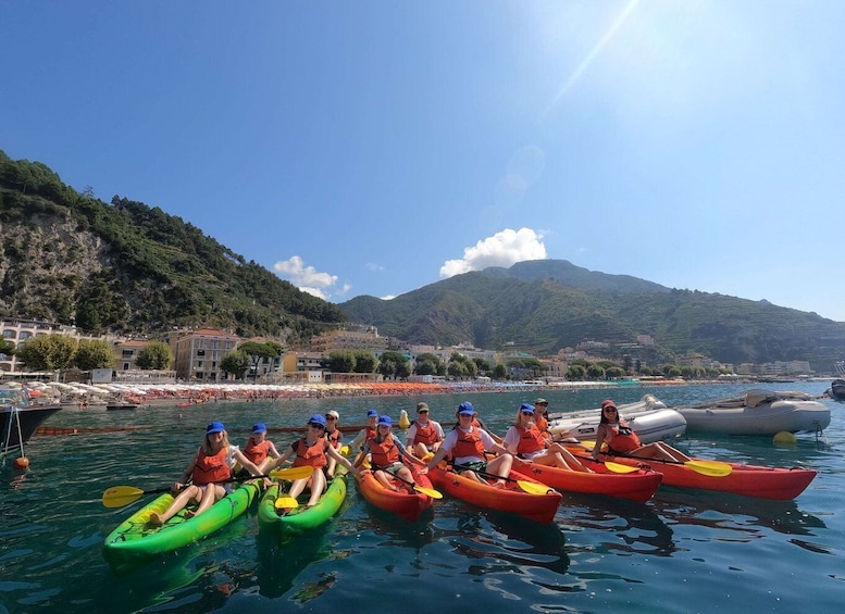 Picture 5 for Activity Amalfi: Sea Caves and Beaches Kayaking Tour with Snorkeling