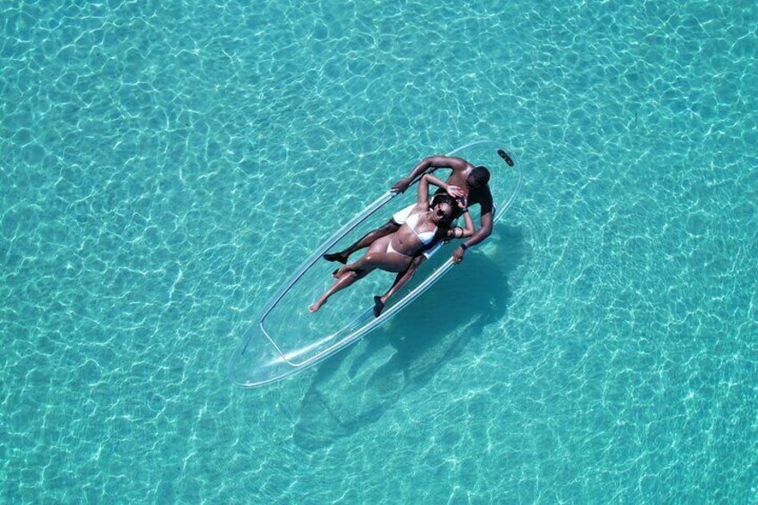 Clear Kayak Drone Photoshoot Montego Bay